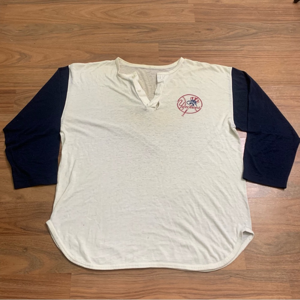 Vintage 70s 80s MLB Baseball New York Yankees Baseball Tee Men’s XL